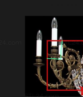 Lamp (Chandelier horn, SV_0038) 3D models for cnc